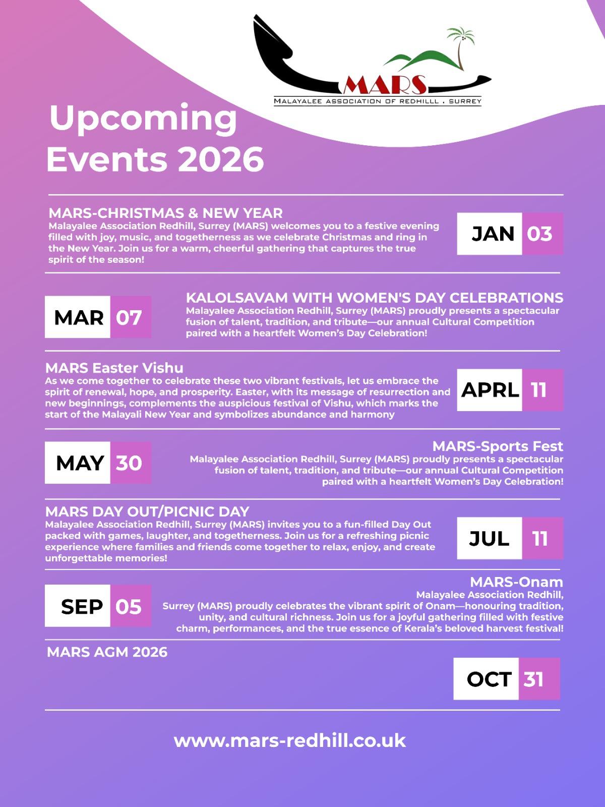 MARS Events 2026